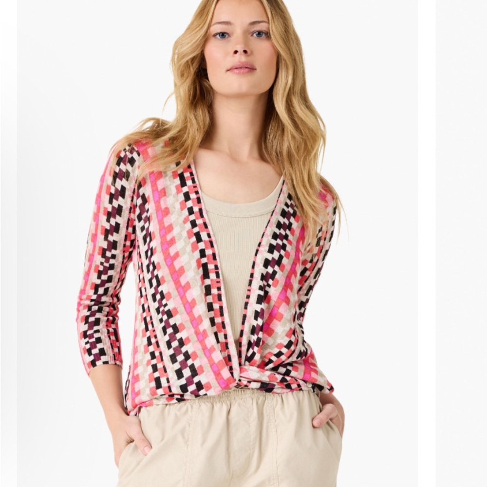 NIC+ZOE PIXEL SUNSET 4-WAY CARDIGAN